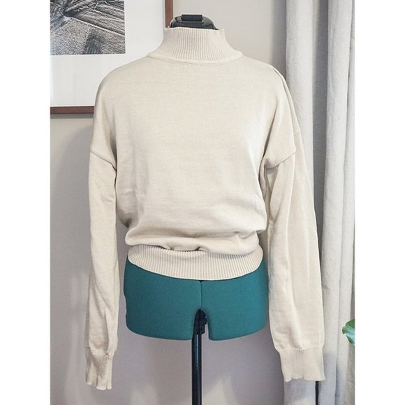MISSLOOK Cream Mockneck Sweater - Picture 1 of 4